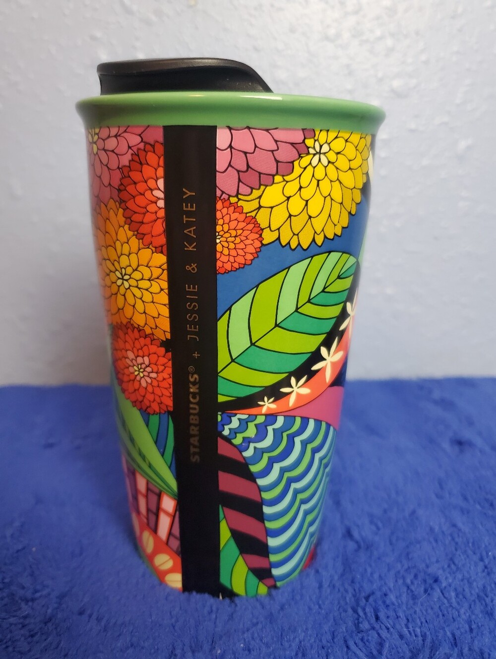 Starbucks Jessie and Katey Ceramic Travel Mug Tumbler 12 oz Read Description EUC